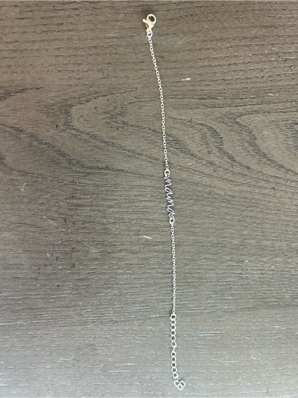 Amazon Silver Script Name Bracelet
